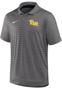 Nike Pitt Panthers Mens Black Tour Stripe Short Sleeve Polo