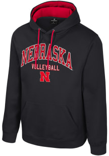 Colosseum Nebraska Cornhuskers Mens Black Yes Chef Volleyball Long Sleeve Hoodie