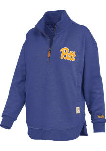 Pressbox Pitt Panthers Womens Blue Northfork Sojourn Qtr Zip