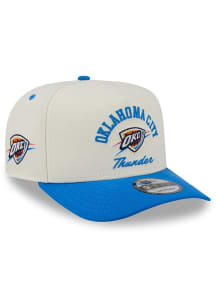 New Era Oklahoma City Thunder Arched 9FIFTY A Frame Adjustable Hat - White