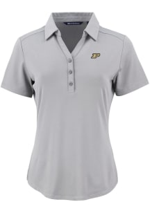 Cutter and Buck Purdue Boilermakers Womens Ash Forge Eco Polo Short Sleeve Polo Shirt