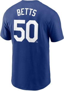 Mookie Betts Los Angeles Dodgers Blue 2025 World Series Champion Short Sleeve Player T Shirt