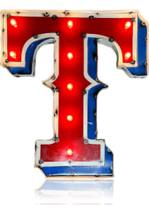 Texas Rangers Lighted Recycled Marquee Sign