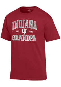 Champion Indiana Hoosiers Crimson Est. Date Grandpa Jersey Short Sleeve T Shirt