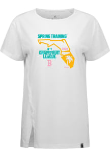 Levelwear Boston Red Sox Womens White Influx Bold Ball Spring Training Short Sleeve T-Shirt