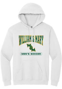 Summit Sportswear William & Mary Tribe Mens White Mens Soccer Long Sleeve Hoodie