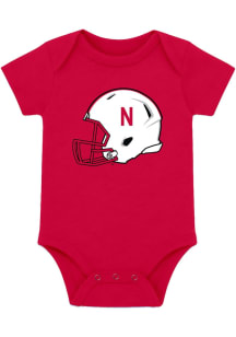 Nebraska Cornhuskers Baby Red Team Graphic Short Sleeve One Piece