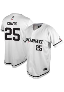 Quinton Coats  Cincinnati Bearcats Mens White NIL Baseball Jersey