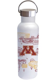 Minnesota Golden Gophers 26oz Campus Voda Stainless Steel Bottle - White