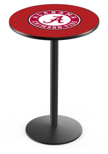 Alabama Crimson Tide Script Black Round Base Pub Table