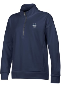 Under Armour UConn Huskies Womens Navy Blue Embroidered Qtr Zip