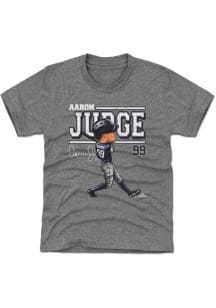 Aaron Judge New York Yankees Youth Grey Cartoon Player Tee