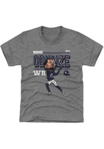 Rome Odunze Chicago Bears Youth Grey Cartoon Player Tee