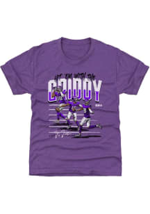 Justin Jefferson Minnesota Vikings Youth Purple Griddy Dance Player Tee