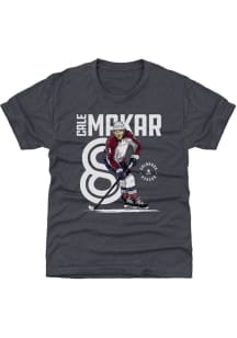 Cale Makar Colorado Avalanche Youth Navy Blue Inline Player Tee