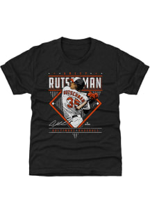 Adley Rutschman Baltimore Orioles Youth Black Diamond Name Player Tee