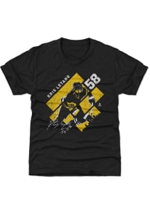 Kris Letang Pittsburgh Penguins Youth Black Stripes Player Tee