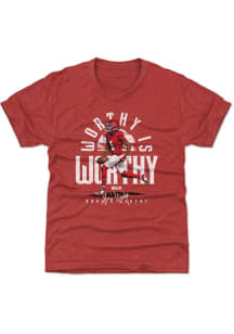 Xavier Worthy Kansas City Chiefs Youth Red Worthy Is Worthy Player Tee