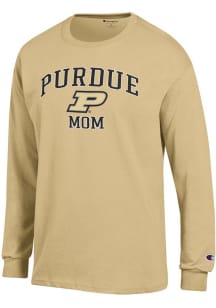 Champion Purdue Boilermakers Gold Mom Jersey Long Sleeve T Shirt