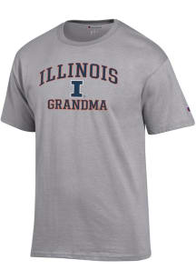 Champion Illinois Fighting Illini Grey Grandma Jersey Short Sleeve T Shirt