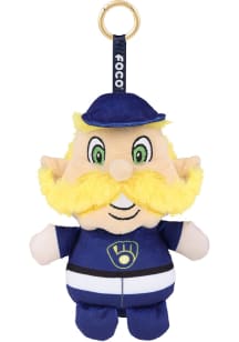 Milwaukee Brewers 6in Plush Teamie Beanie Backpack Clip Keychain - Navy Blue