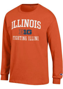 Champion Illinois Fighting Illini Orange Big Ten Jersey Long Sleeve T Shirt