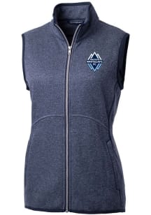 Cutter and Buck Vancouver Whitecaps FC Womens Navy Blue Mainsail Vest