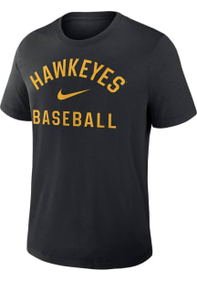 Nike Iowa Hawkeyes Black Dugout Early Work Baseball Short Sleeve T Shirt