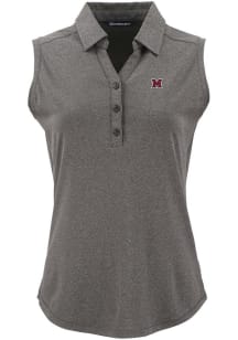 Cutter and Buck Miami RedHawks Womens Black Forge Eco Polo Shirt