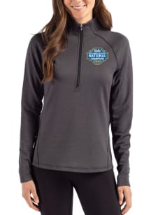 Cutter and Buck UCLA Bruins Womens Black 2026 WBB Champions Pehastin Qtr Zip