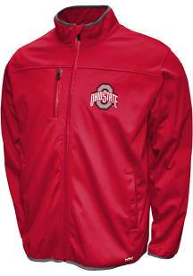 Ohio State Buckeyes Mens Red Softshell Medium Weight Jacket