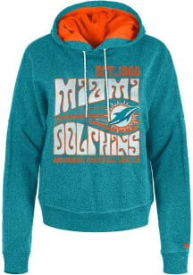 New Era Miami Dolphins Womens Blue Groovy Hooded Sweatshirt