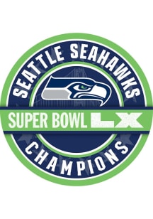 Seattle Seahawks 2025 Super Bowl LX Champions 24 Inch Sign - Navy Blue