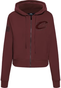 Pro Standard Cleveland Cavaliers Womens Maroon Tonal Long Sleeve Full Zip Jacket