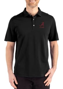 Cutter and Buck Alabama Crimson Tide Mens Black Alumni Advantage Refresh Short Sleeve Polo