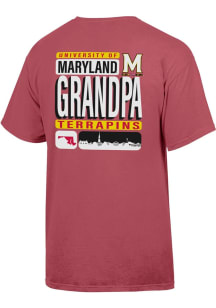 Gear For Sports Maryland Terrapins Red Grandpa Short Sleeve T Shirt