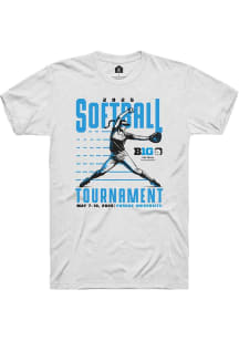 Rally Big Ten White 2025 Softball Tournament Short Sleeve T Shirt