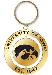 Iowa Hawkeyes Retro Mascot Spinner Keychain - Black
