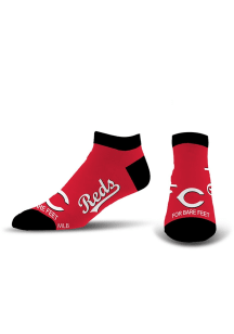 Cincinnati Reds Team Color Mens No Show Socks