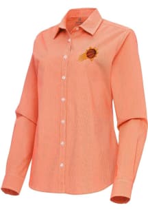 Antigua Phoenix Suns Womens Porter Long Sleeve Orange Dress Shirt