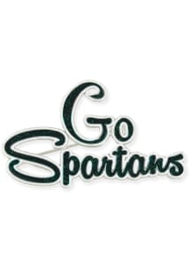 Michigan State Spartans Souvenir Slogan Crystal Pin - Green