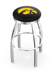 Iowa Hawkeyes Chrome Pub Stool - Silver