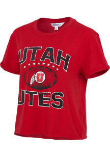 Utah Utes Womens Red Primetime Short Sleeve T-Shirt