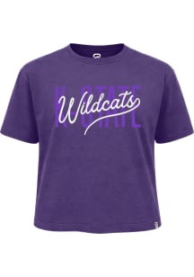 Summit Sportswear K-State Wildcats Womens Purple Pigment Dyed Short Sleeve T-Shirt