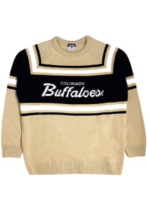 Charlie Hustle Colorado Buffaloes Mens Gold Script Sweater Long Sleeve Sweater