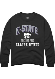 Claire Bybee K-State Wildcats Mens Black NIL Arch Logo Player Crew