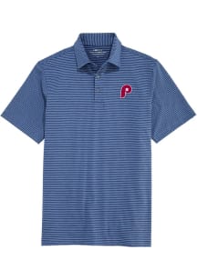 Vineyard Vines Philadelphia Phillies Mens Navy Blue Bradley Short Sleeve Fashion Polo