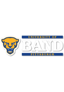 Pitt Panthers 6x2 Marching Band Auto Decal - Blue