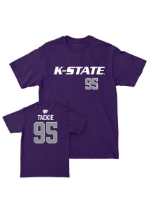 Patrick Tackie K-State Wildcats Purple NIL Sideline Short Sleeve Player T Shirt