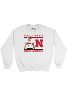 Keri Leimbach Nebraska Cornhuskers Mens White Portrait Crew Player Crew